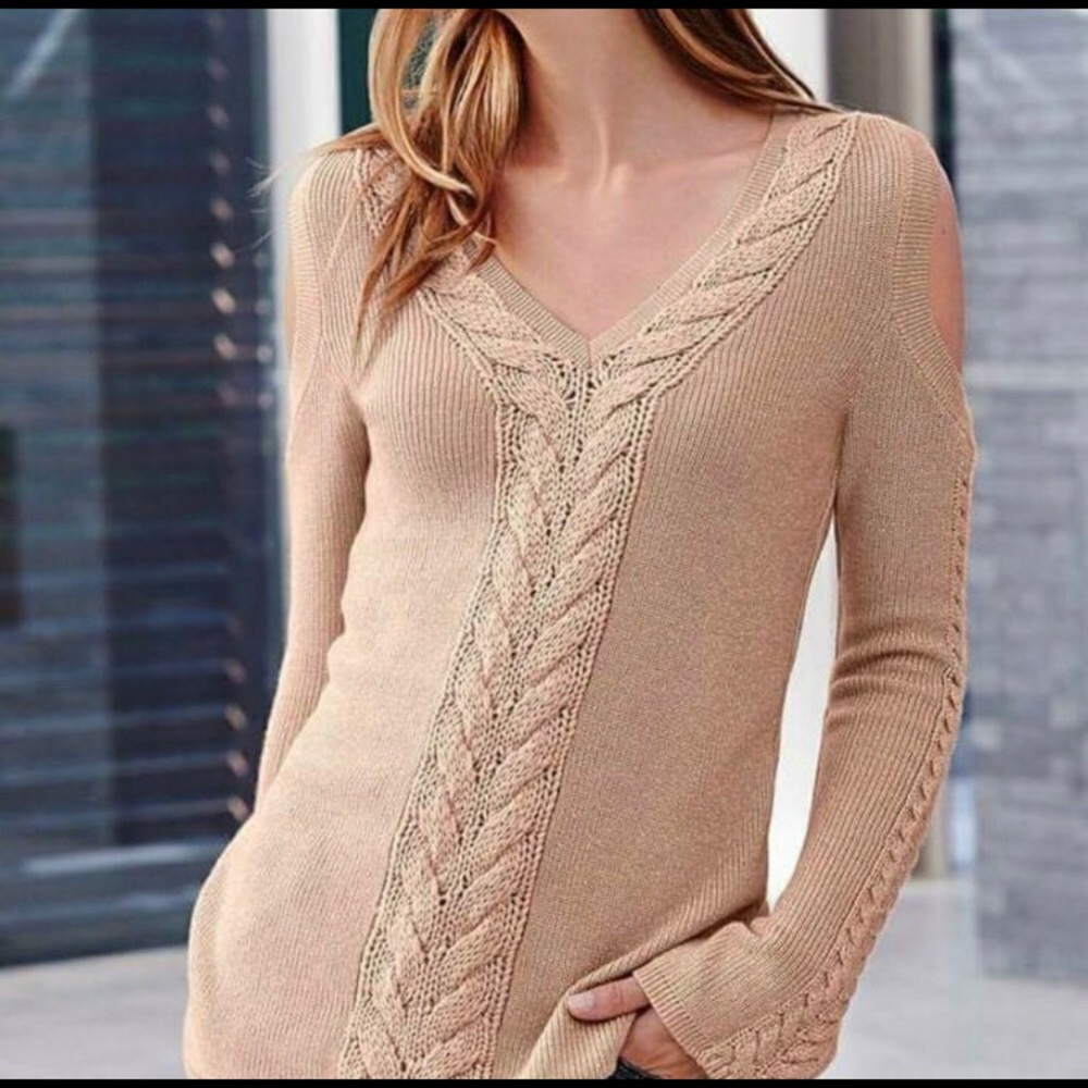 White House Black Market Cold Shoulder Sweater